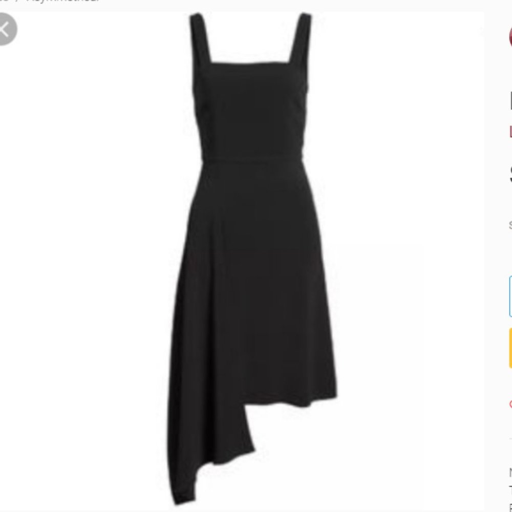 LEWIT ASYMMETRICAL HEM Side Drape JUMPER DRESS